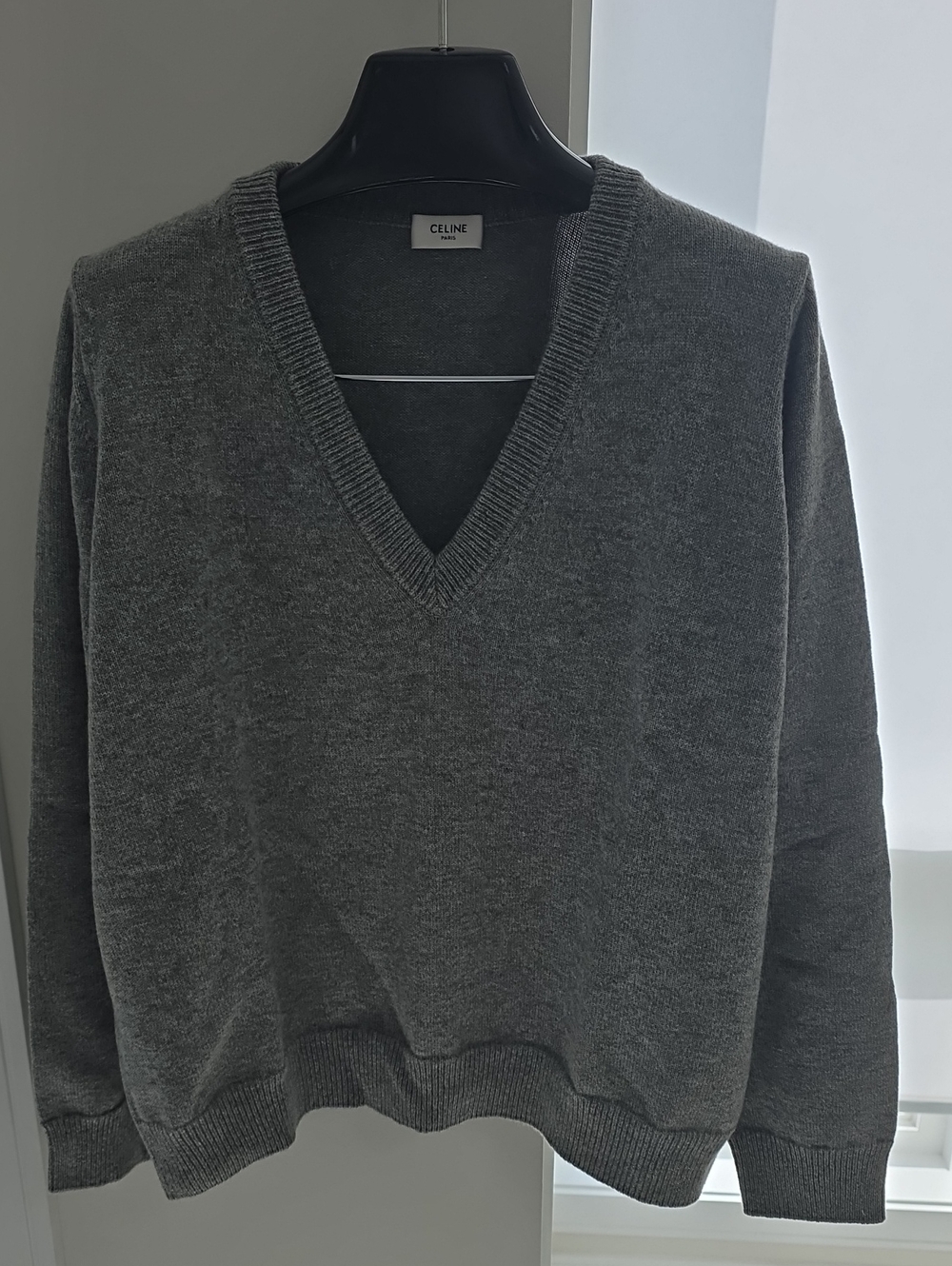 Celine Unisex V Neck Cashmere Wool Sweater XL Brand New With Tags